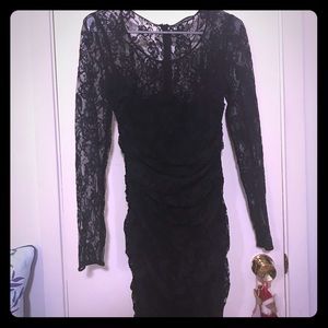 Dolce and Gabbana Chiffon and Lace Dress